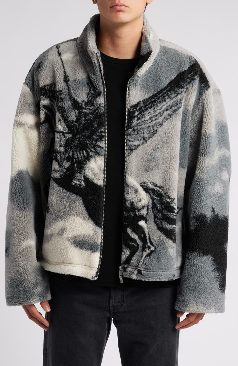 Represent Bellerophon Wool Blend Fleece Jacket, Main, color, 