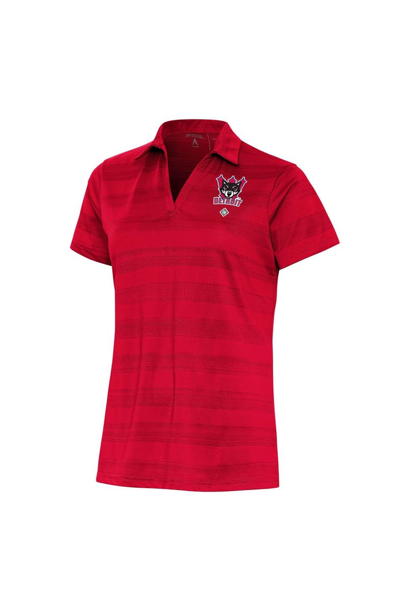 ANTIGUA Women's Antigua Red Detroit Wolves Compass Polo, Main, color, 