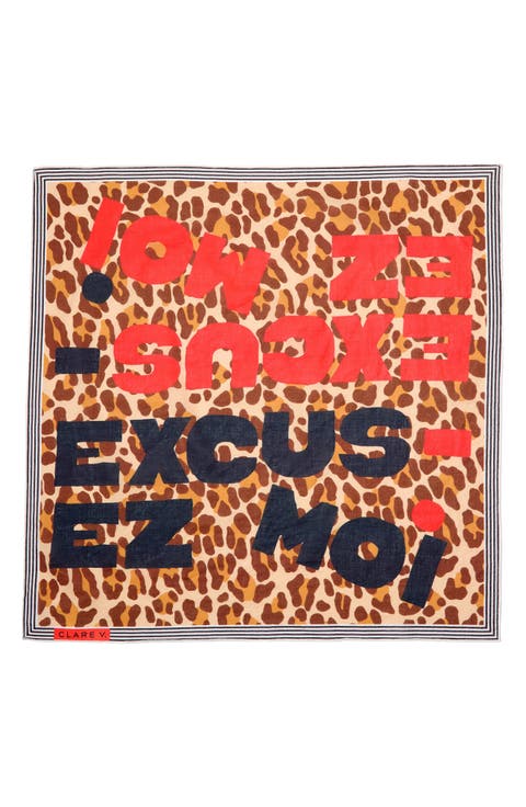 Excusez Moi Square Cotton Scarf