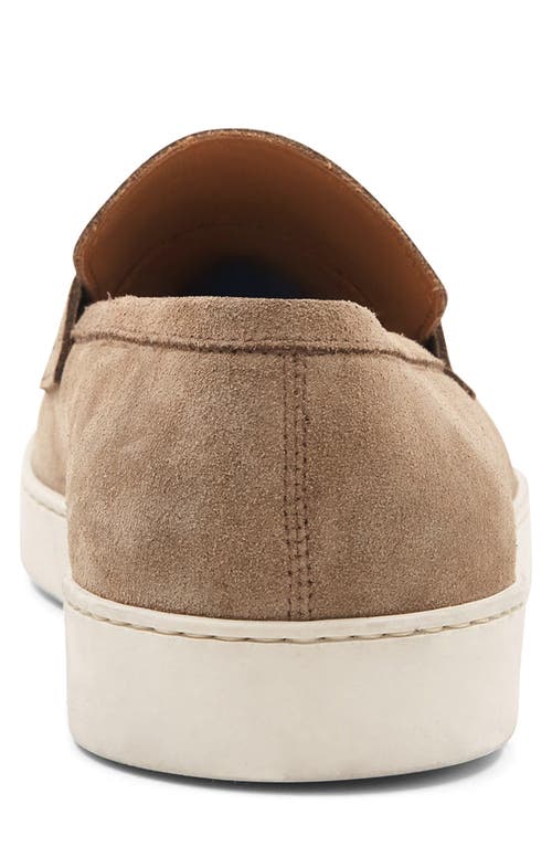 Bruno Magli Prato Penny Loafer In Taupe Suede