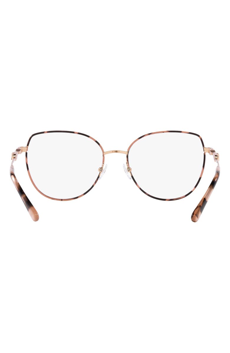 Michael Kors Empire 53mm Round Optical Glasses, Alternate, color, Rose Gold