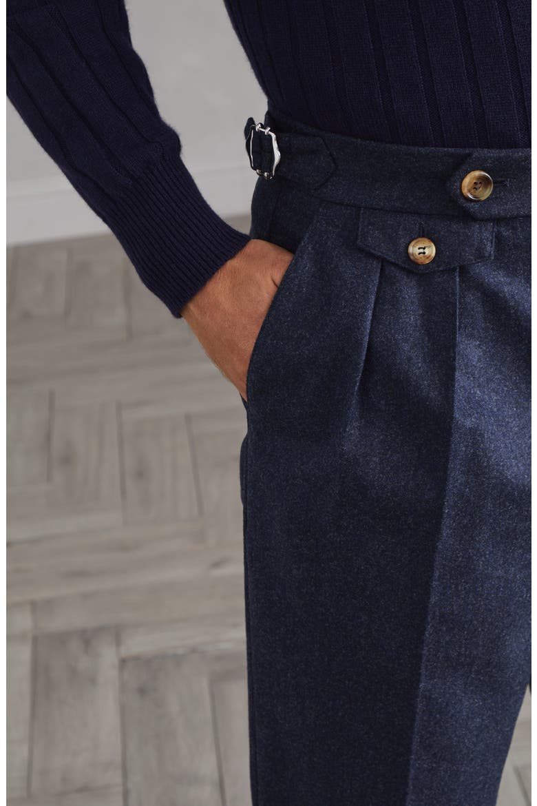 Flannel tailor fit trousers, Alternate, color, Blue