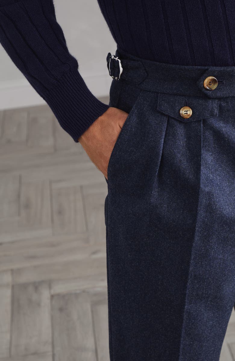 Brunello Cucinelli Flannel tailor fit trousers, Alternate, color,