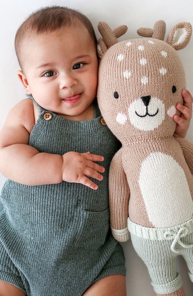 cuddle+kind Elliot the Fawn Stuffed Animal, Alternate, color, Brown/ Green