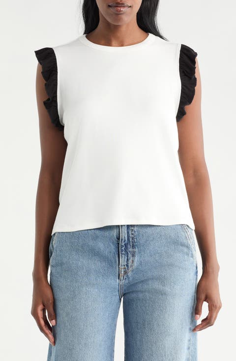 Ruffle Sleeveless Top