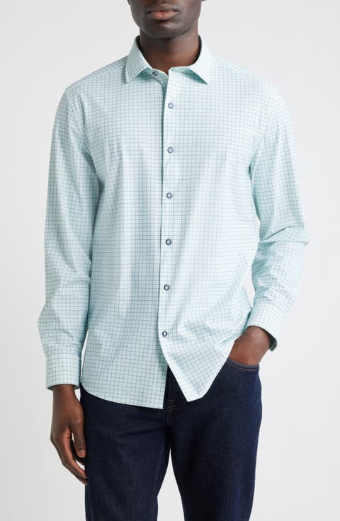 XC Motion Performance Knit Button-Up Shirt