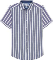 Robert Graham Preston Stripe Cotton Blend Button-Up Shirt