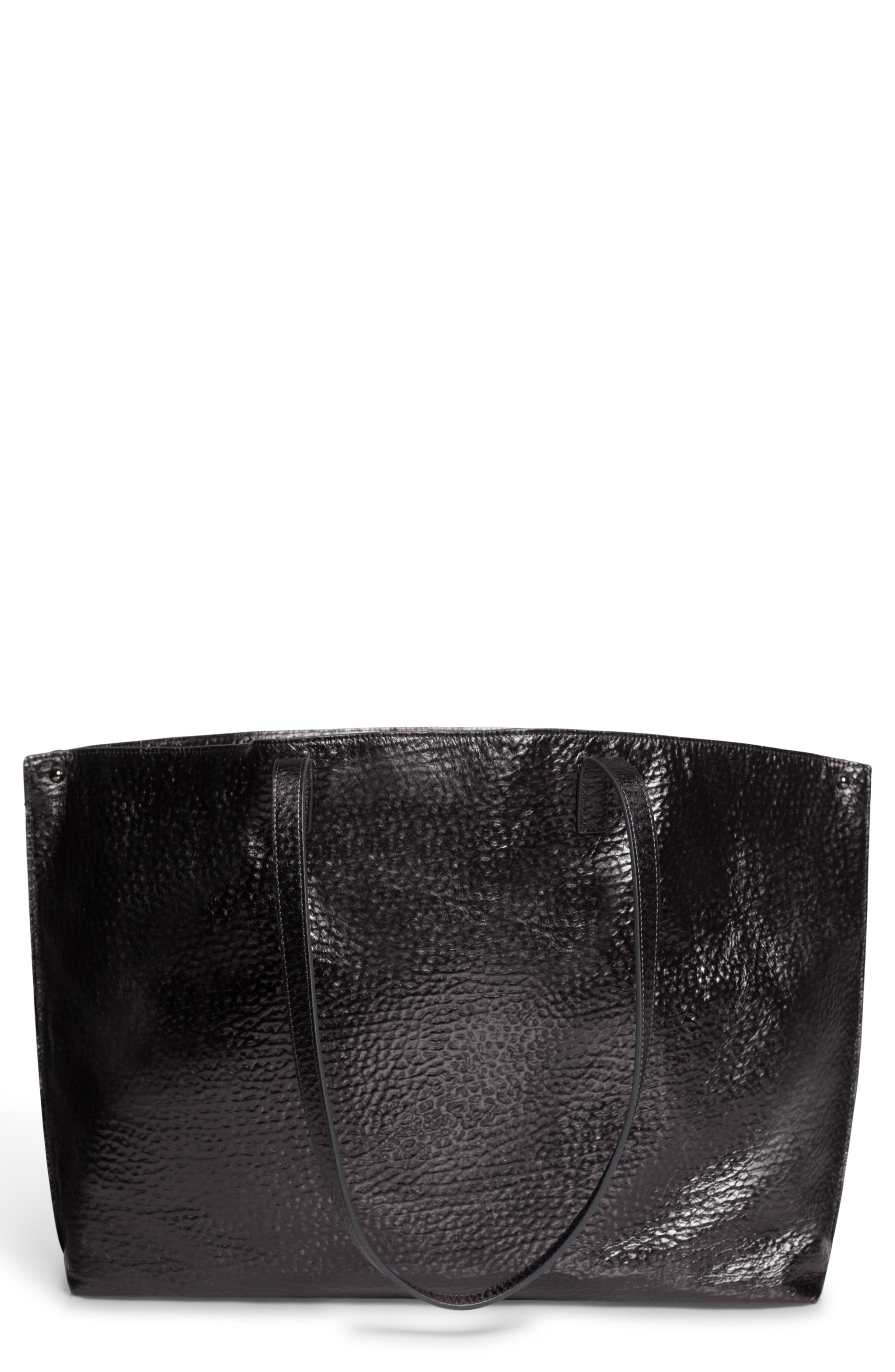 Akris AI Hammered Calfskin Leather Tote, Main, color, 