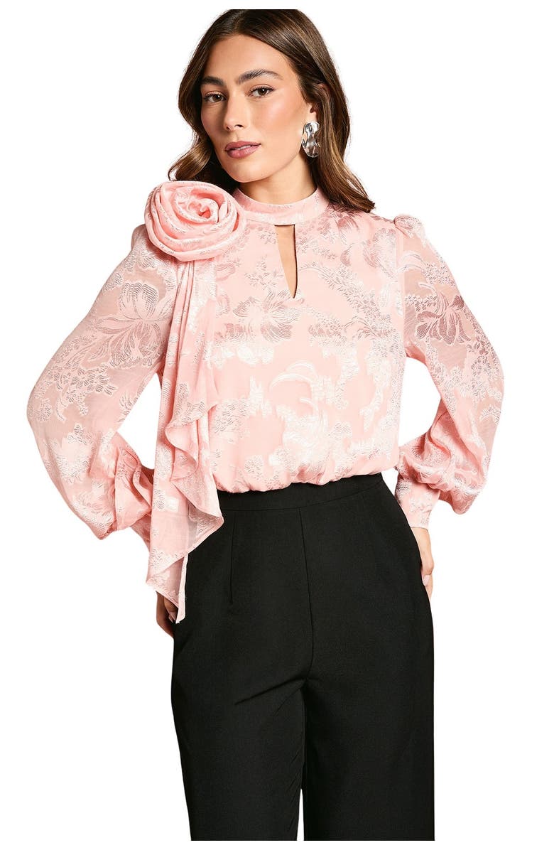 Coast Satin Jacquard Corsage 2 In 1 Jumpsuit, Alternate, color, Blush