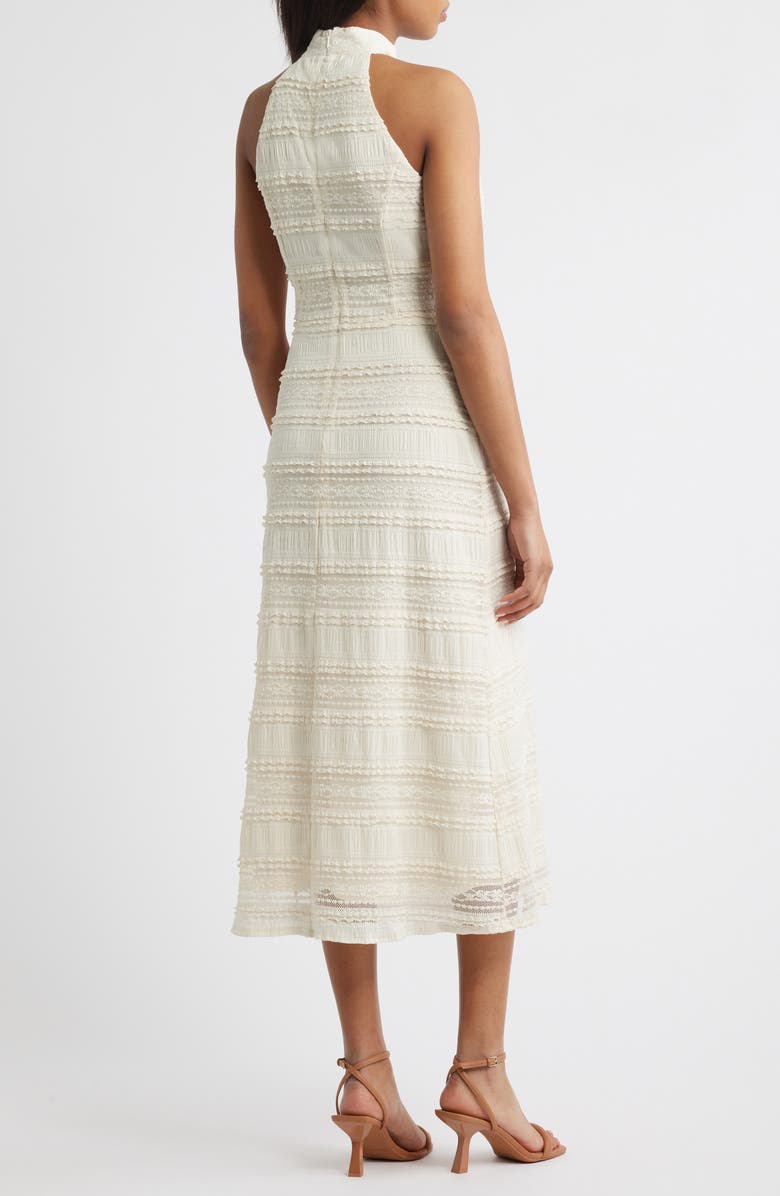 Anne Klein Lace Shirred Sleeveless Midi Dress, Alternate, color, 