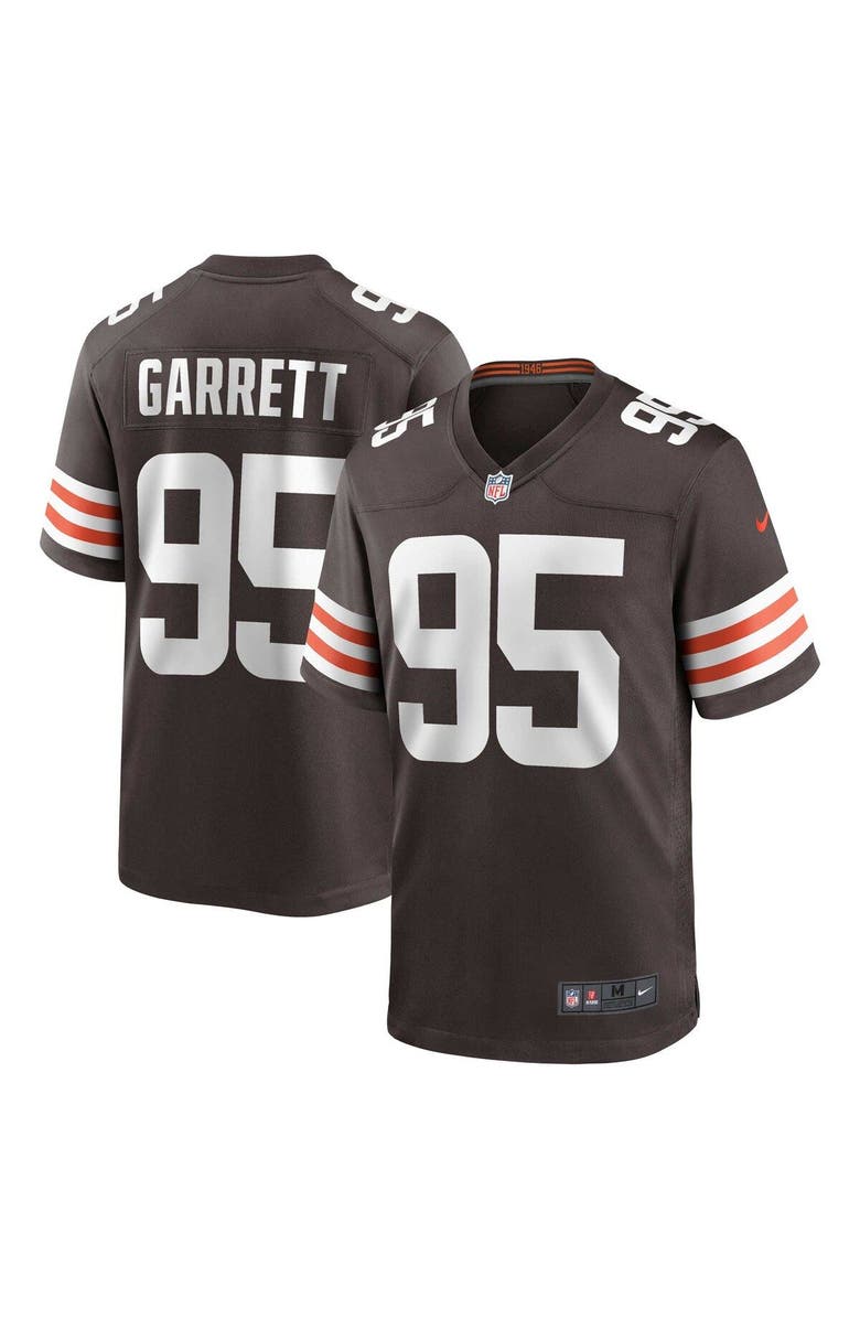 Nike Men's Nike Myles Garrett Brown Cleveland Browns Game Jersey, Main, color, 