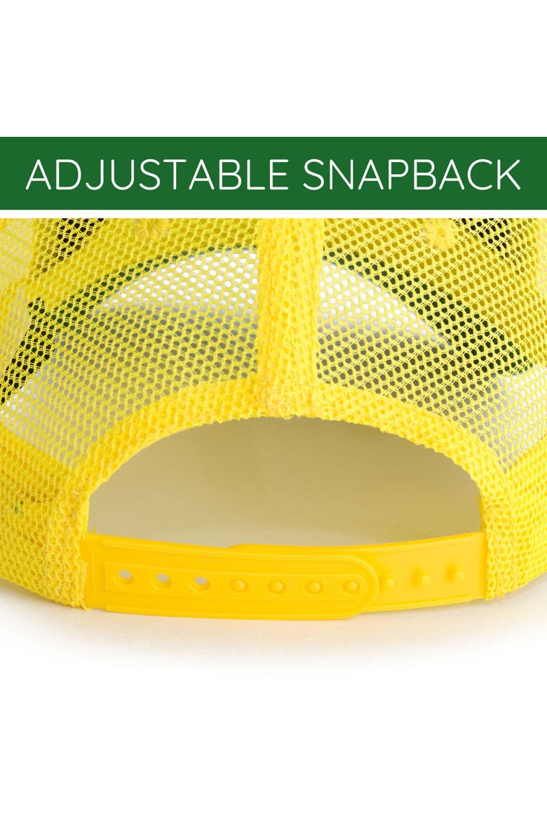Boys' Snapback Trucker Baseball Cap, Alternate, color, Green Yellow Tractor
