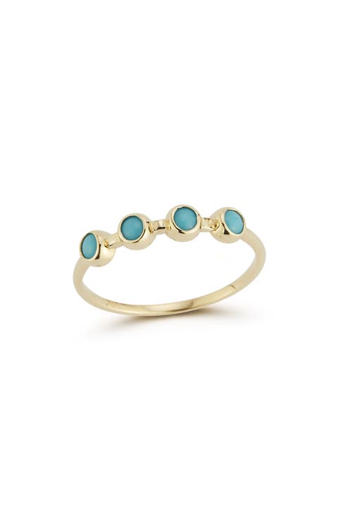 14K Gold Turquoise Ring