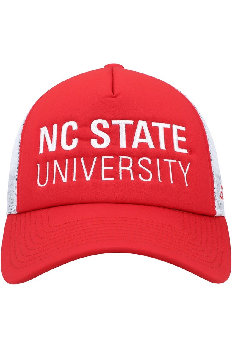Men's adidas Red/White NC State Wolfpack Foam Trucker Snapback Hat, Alternate, color, Red