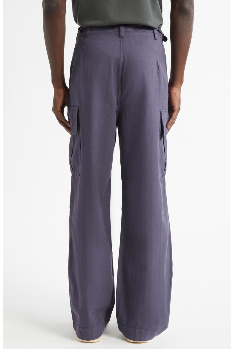 Cotton Herringbone Cargo Pants, Alternate, color, DARK BLUE