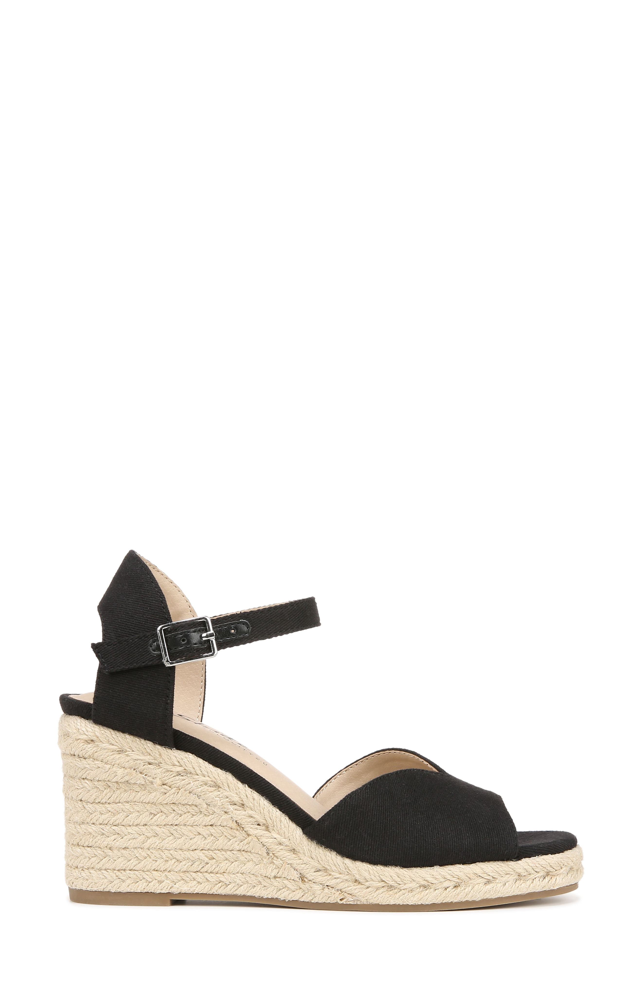LifeStride Tess Ankle Strap Espadrille Platform Wedge Sandal, Alternate, color, 