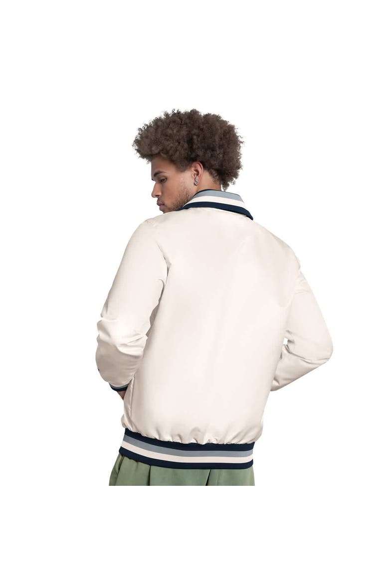 Men's Starter White New York Yankees The Captain Cooperstown Logo Full-Zip Varsity Jacket, Alternate, color, White