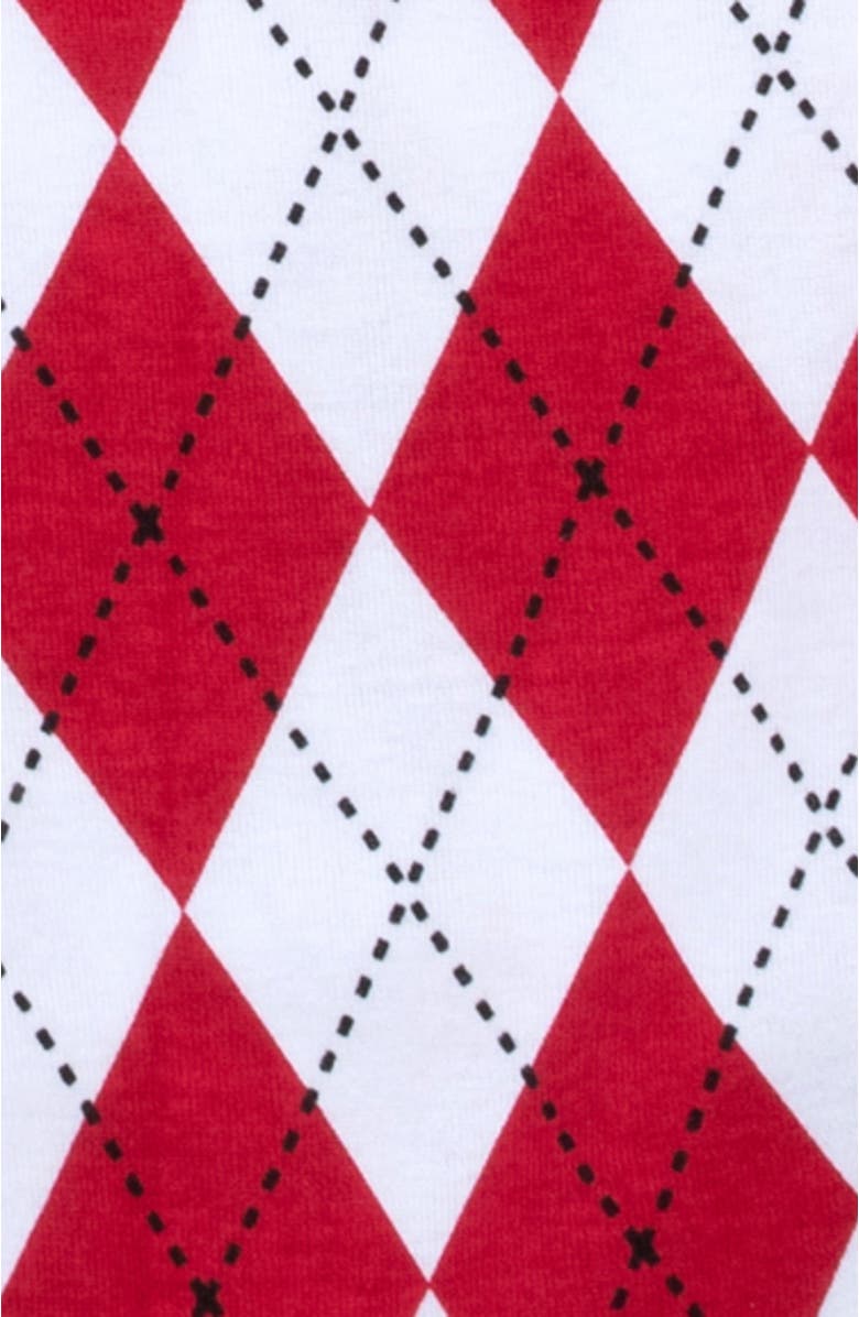 Leveret Kids Two-Piece Cotton Matching Family Holiday Pajamas, Argyles & Holiday Prints, Alternate, color, Argyle Red & White