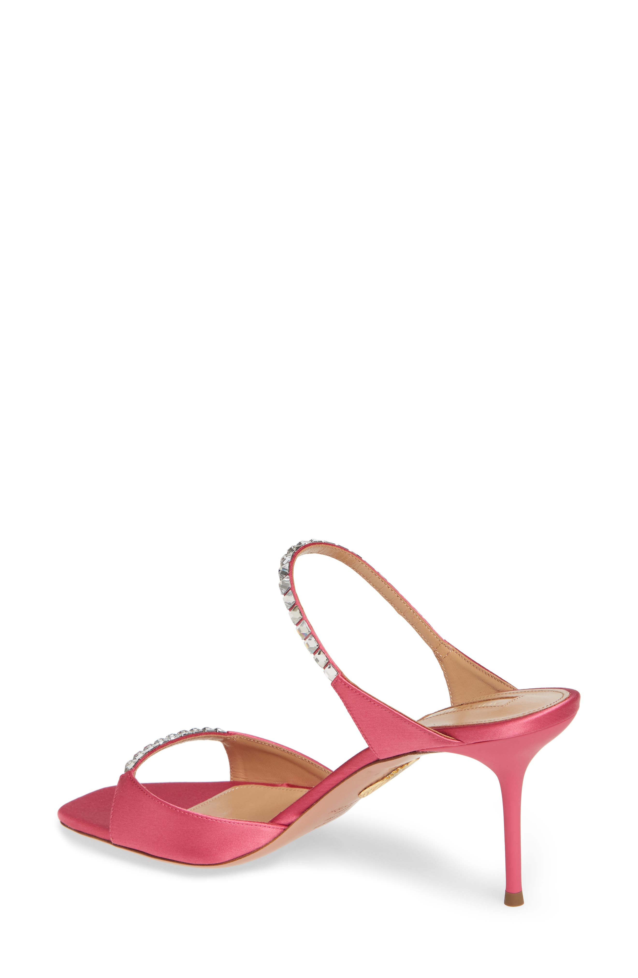 Aquazzura Diamante Two Strap Slide Sandal, Alternate, color, 