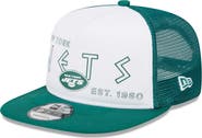 New Era Men's New Era White/Green New York Jets Banger 9FIFTY Trucker Snapback Hat