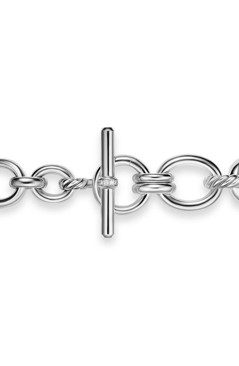 David Yurman DY Mercer<sup>®</sup> Chain Necklace in Sterling Silver with Diamonds, 8mm, Alternate, color, Diamond/ Silver