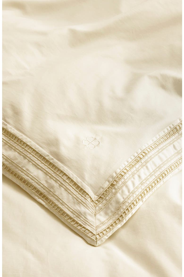 Signature Ladder Stitch Duvet Cover & Shams Set, Alternate, color, CREAM/ SAND