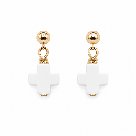 Halo Cross Earrings