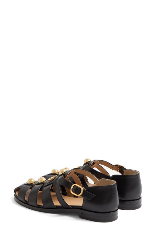 Valentino Flat Sandal In Black