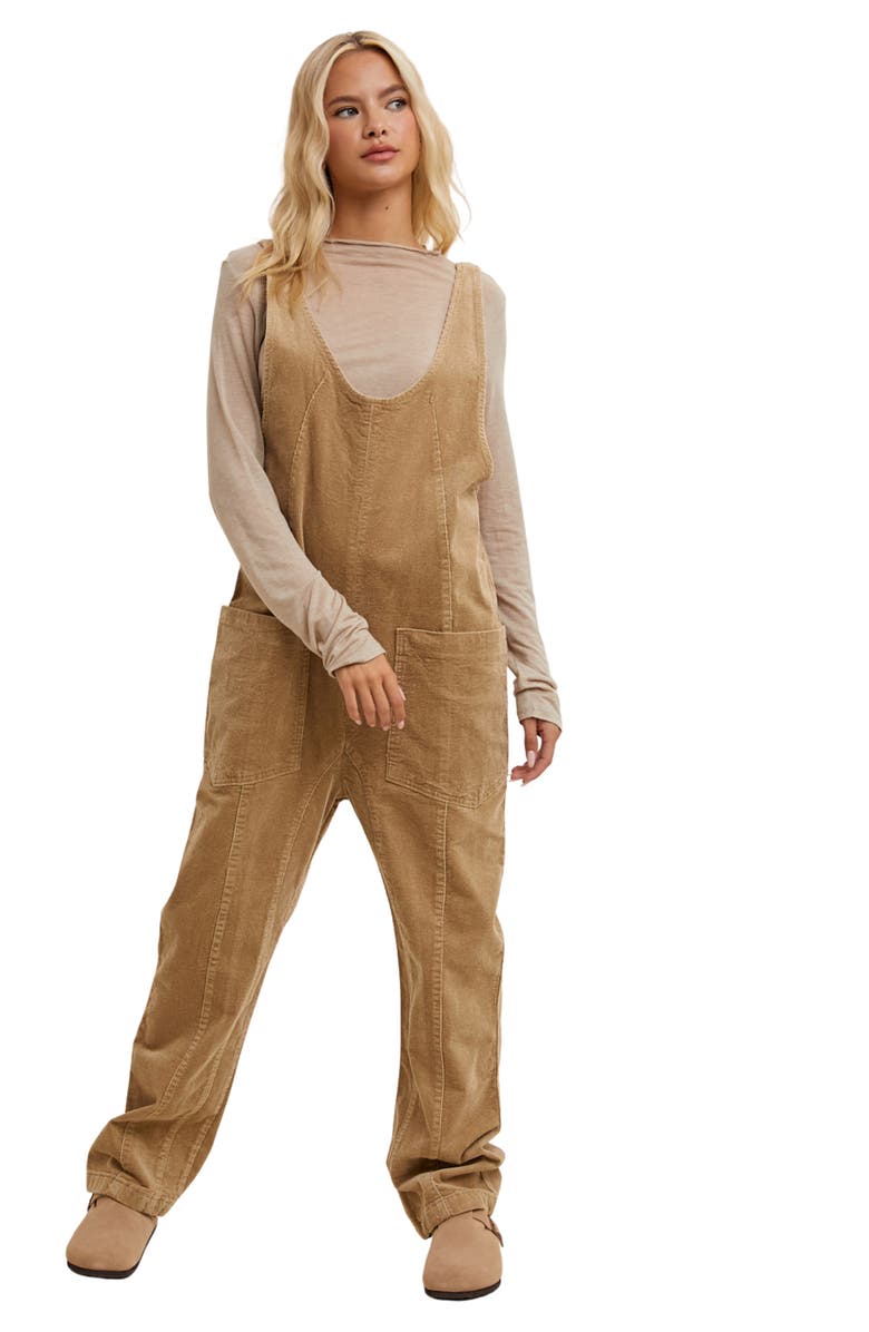 WISHLIST Open Back Corduroy Jumpsuit, Alternate, color,