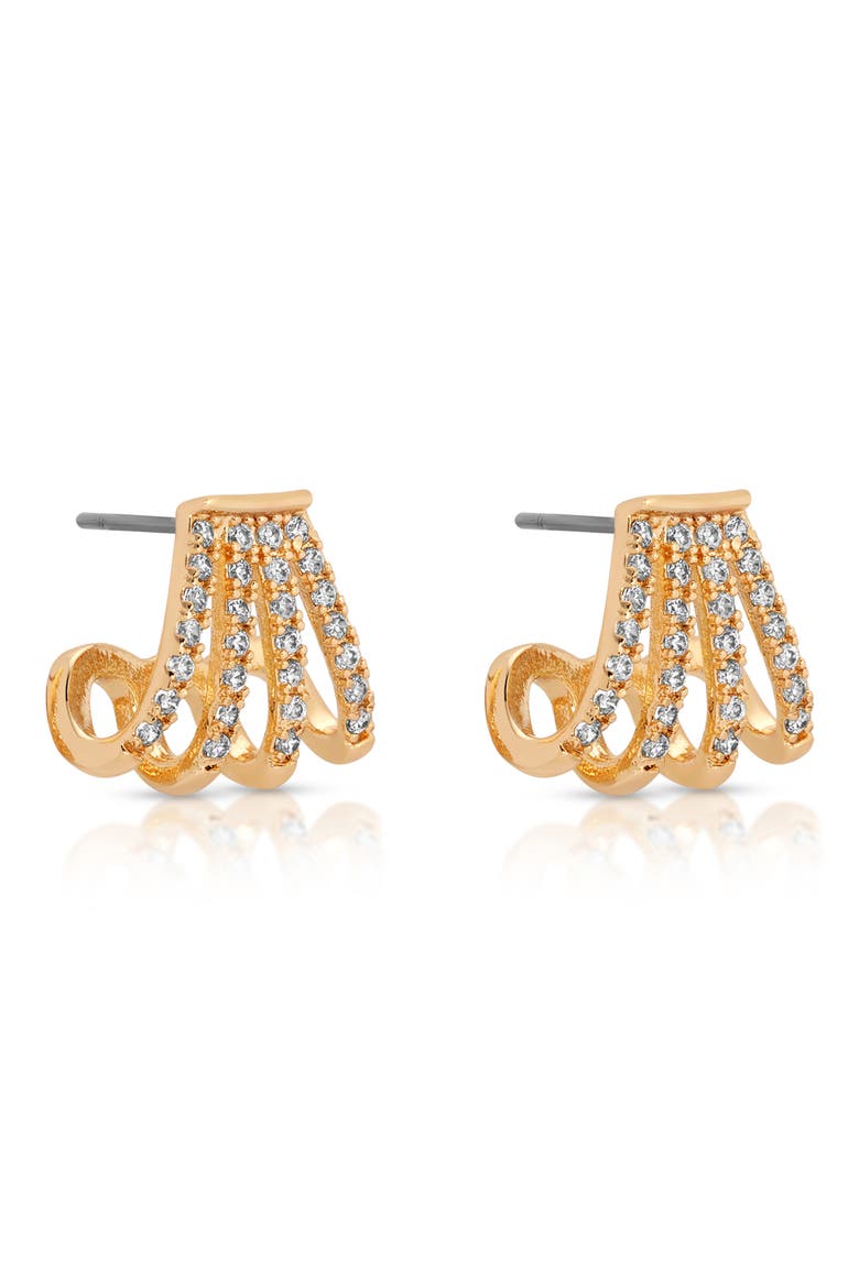 Angel Wings Drop Earrings, Alternate, color, GOLD