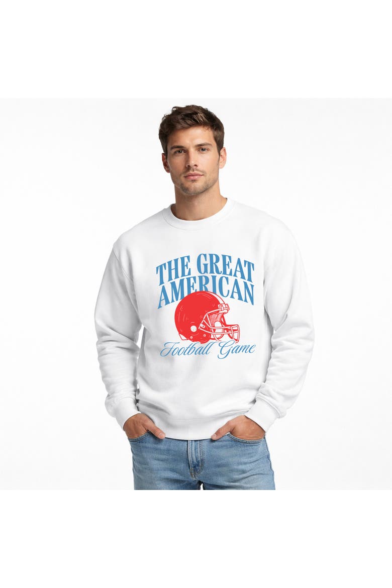 The Great American Football Game Sweatshirt, Main, color, White