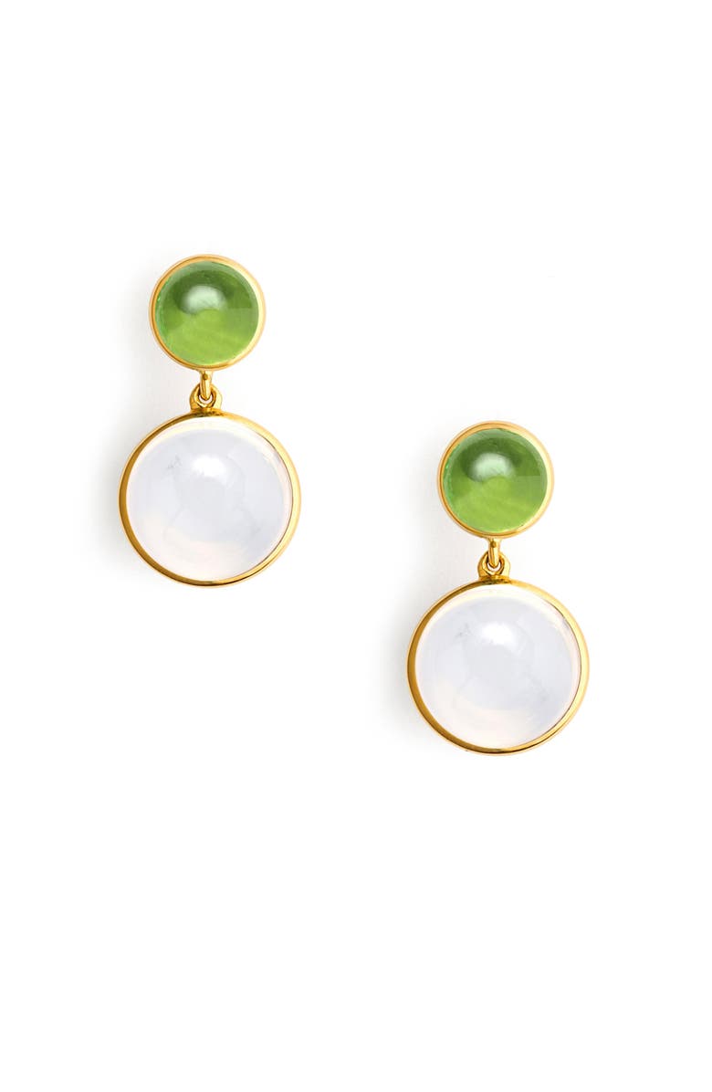 SYNA Cirra Moon Drop Earrings, Main, color, Peridot