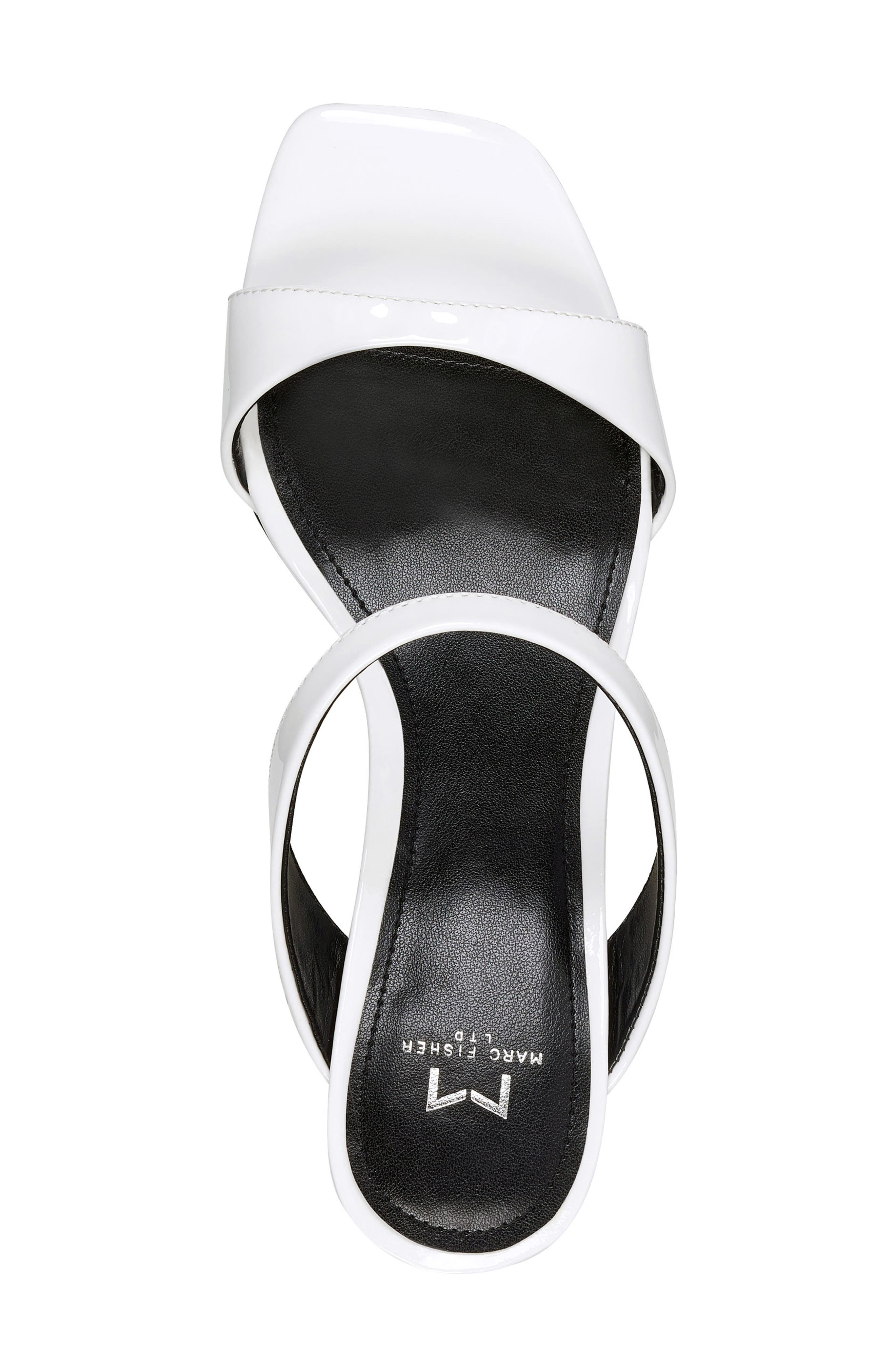 Genia Slide Sandal, Alternate, color, WHITE PATENT LEATHER