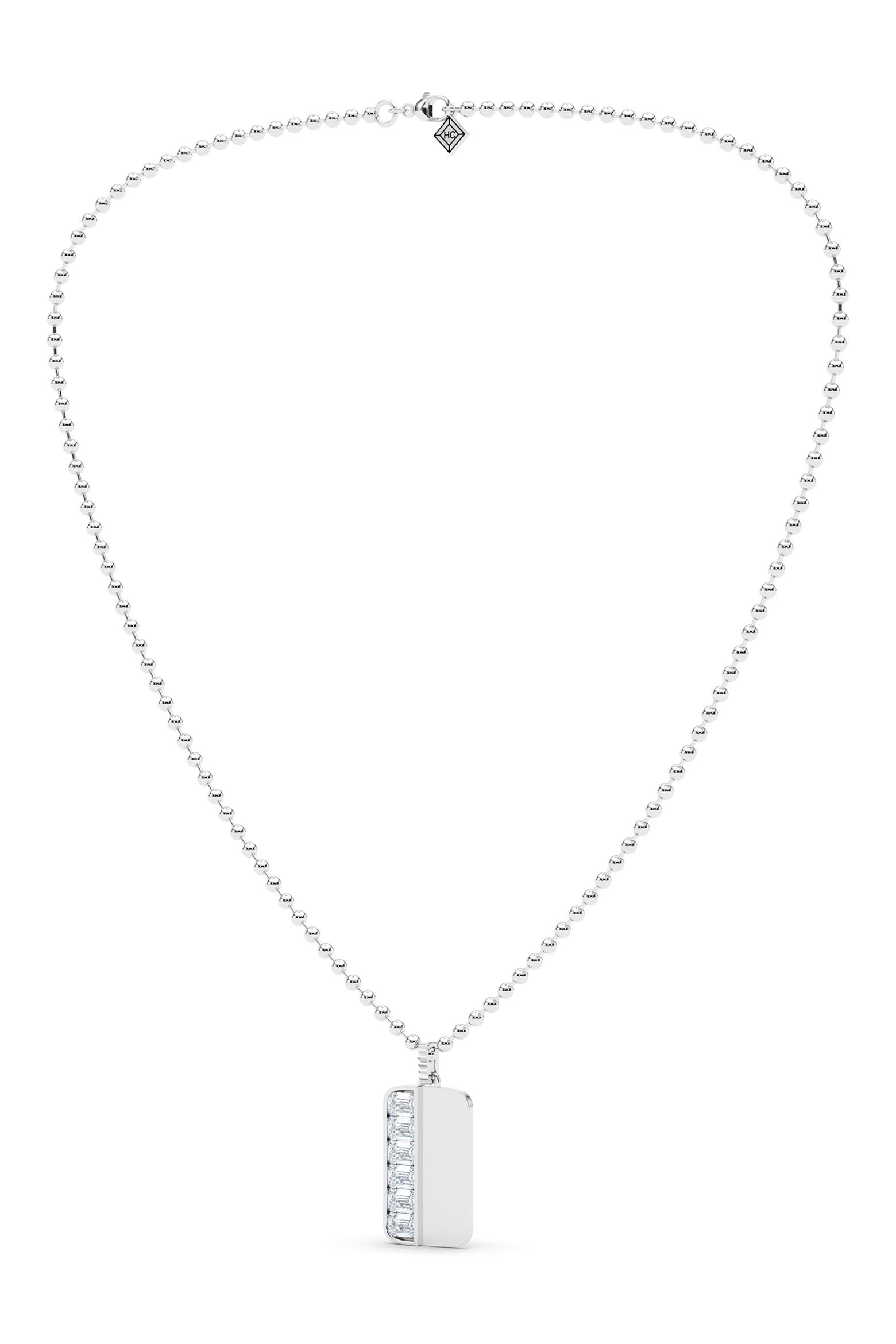 Dog Tag Cutter HauteCarat Lab Grown Diamond Dog Tag Necklace (Women) | Nordstrom