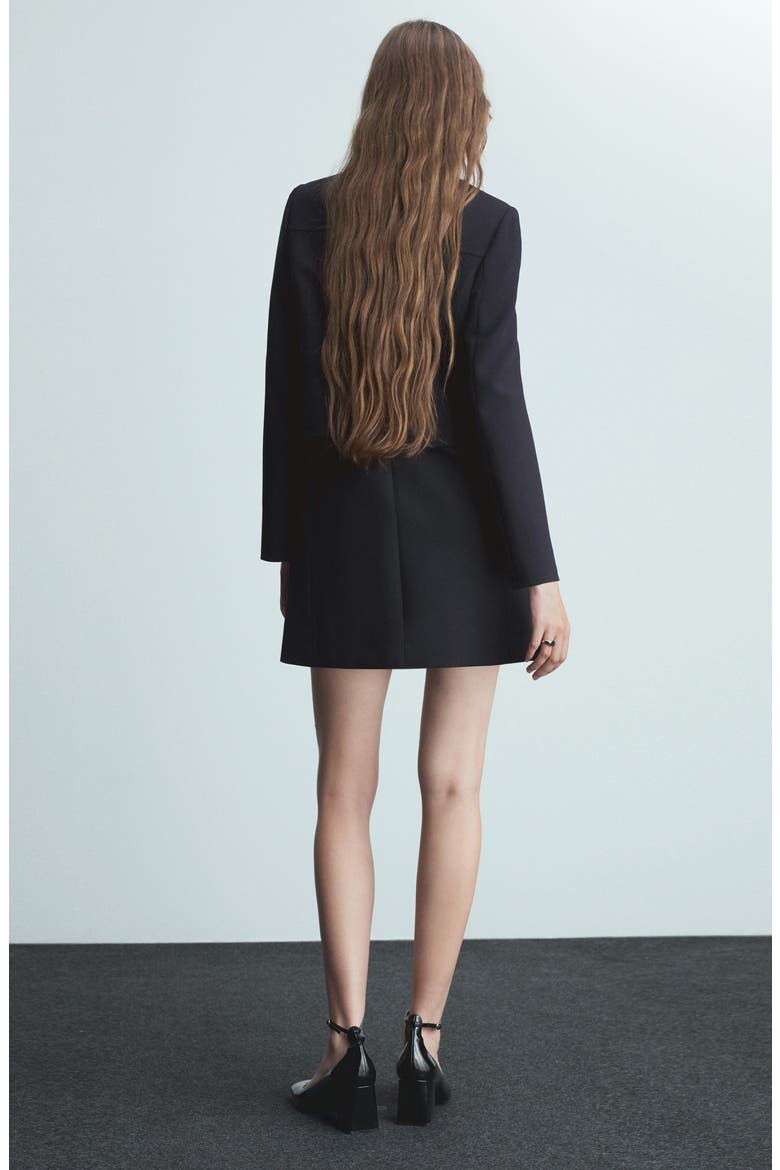 Double Breasted Crop Jacket, Alternate, color, DARK NAVY
