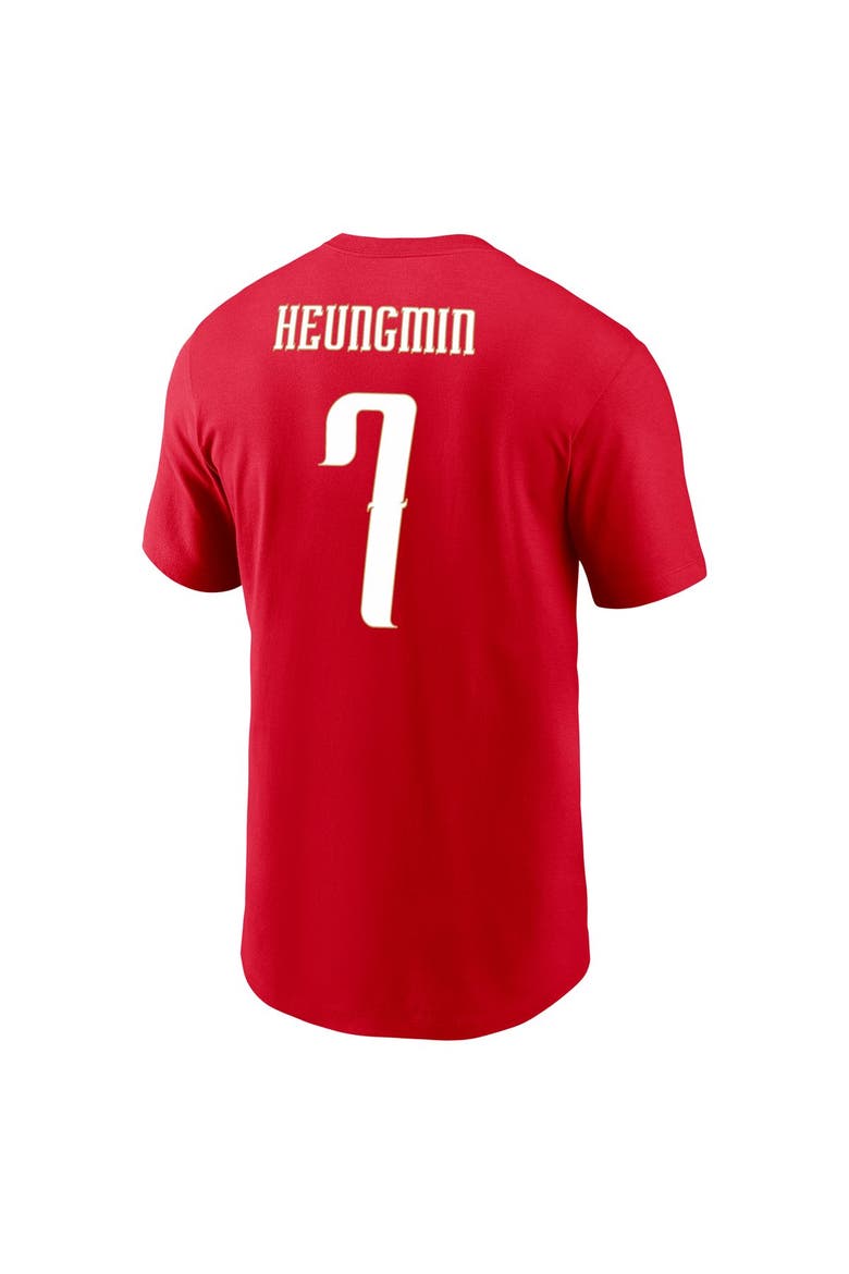 Men's Nike Son Heung-Min Red South Korea National Team  Name & Number T-Shirt, Alternate, color, Red