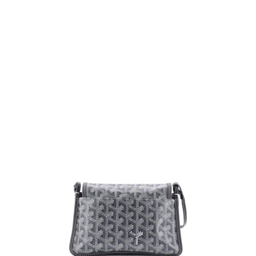 Pre-owned Goyard  Goyard Plumet Clutch Wallet Coated Canvas In Gray