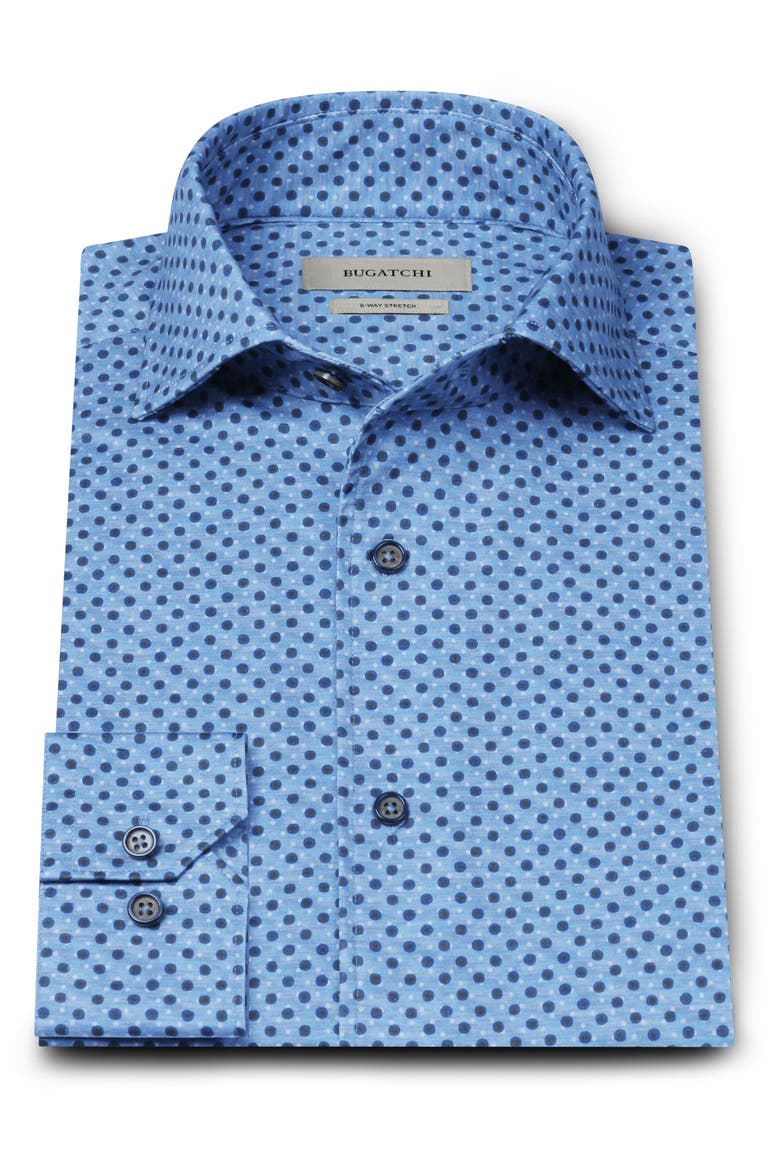 Devon OoohCotton® Dot Button-Up Shirt, Alternate, color, PEACOCK