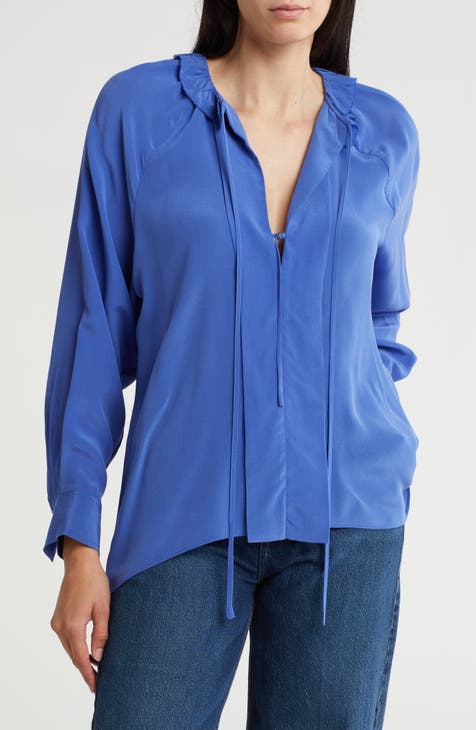 Daisy Tie Neck Silk Top