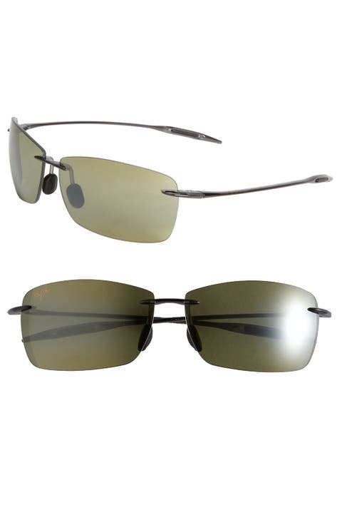 Lighthouse 65mm PolarizedPlus2® Oversize Rimless Sunglasses