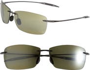 Maui Jim Lighthouse 65mm PolarizedPlus2® Oversize Rimless Sunglasses