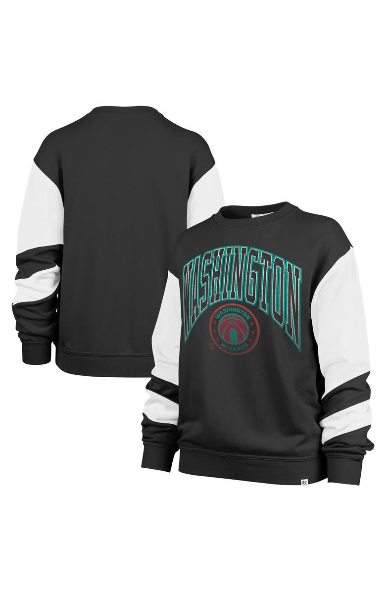 '47 Women's '47 Black Washington Wizards 2023/24 City Edition Nova Crew Sweatshirt, Alternate, color, 