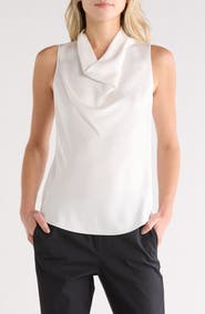 Theory Cowl Neck Sleeveless Top