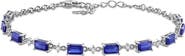 DELMAR Blue & White Lab Created Sapphire Bracelet