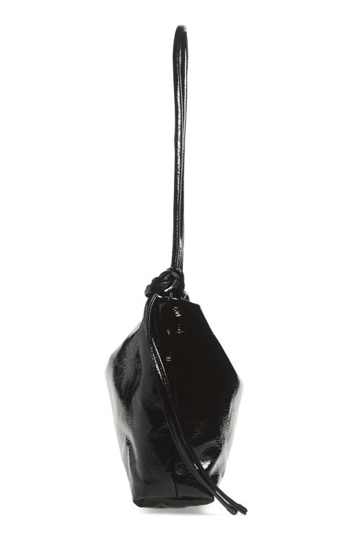 Kassl Loop Lacquered Shoulder Bag In Black 0001