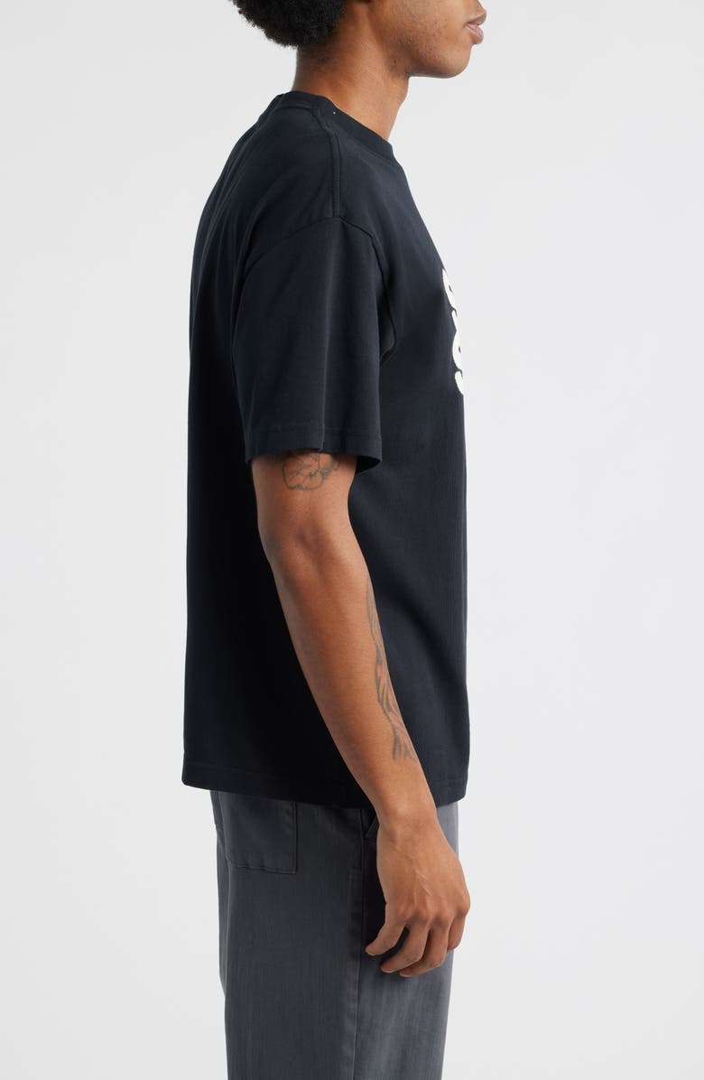 SANTO STUDIO Bold Logo Cotton Graphic T-Shirt, Alternate, color, Black