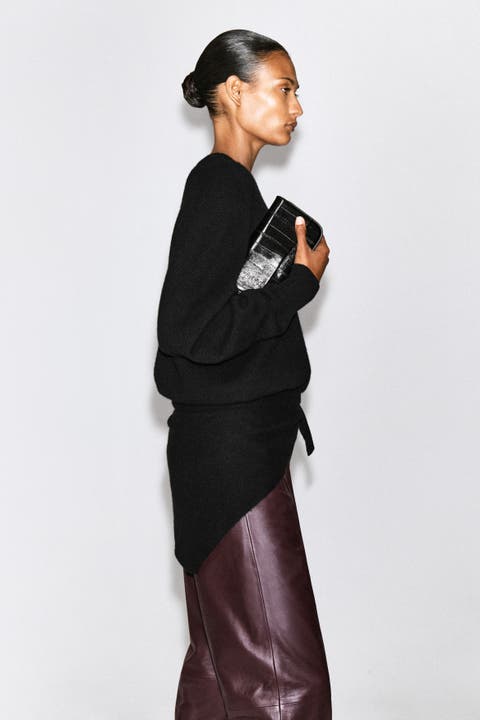 Parquet Shoulder Bag - Eel-effect Leather