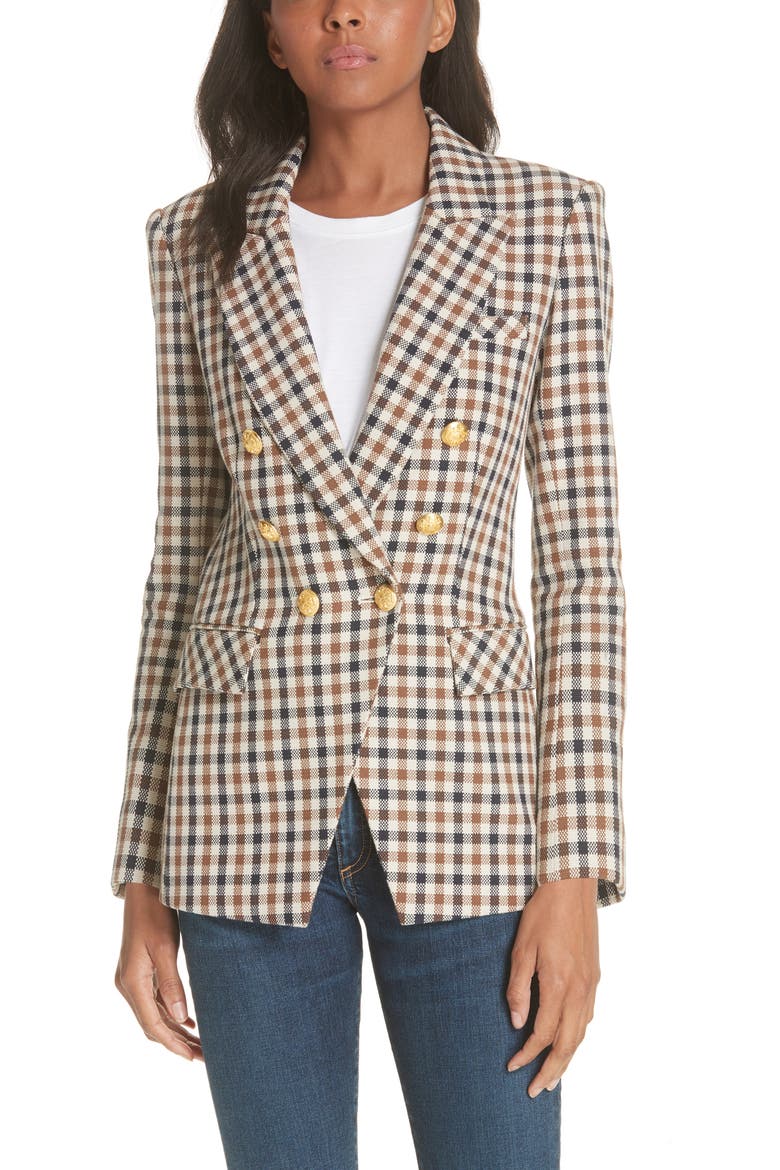 Lonny Houndstooth Dickey Jacket, Main, color, BROWN/ NAVY