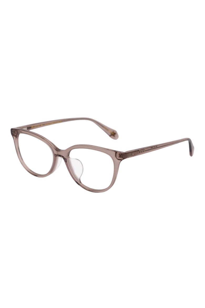 Kahala 53mm Low Bridge Cat Eye Optical Glasses, Alternate, color, SHELL / CLEAR LENSES