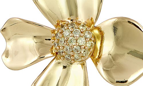 Savvy Cie Jewels Pavé Cz Flower Stud Earrings In Gold
